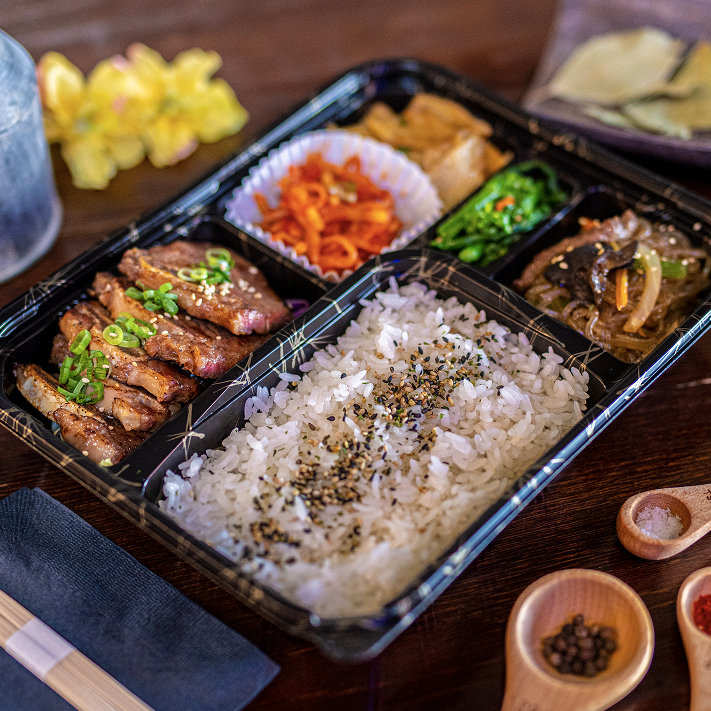 Order Galbi Bento Box food online from Hobak Korean BBQ store, Las Vegas on bringmethat.com