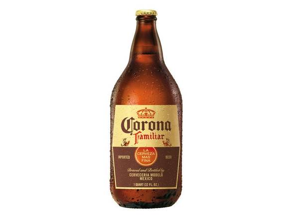 Order Corona Familiar Lager Mexican Beer - 12x 32oz Bottles food online from Shar Armanetti Fine Wine & Spirits store, Carpentersville on bringmethat.com
