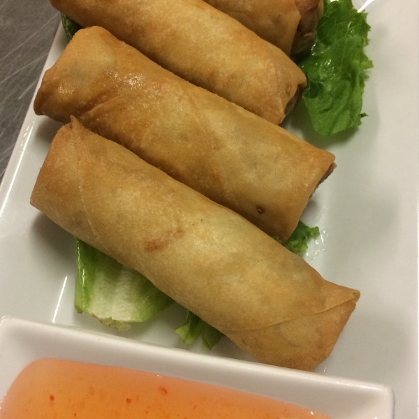 Order Crispy chicken Egg Rolls food online from Thai Tea Asian Fusion Cafe  store, Irving on bringmethat.com