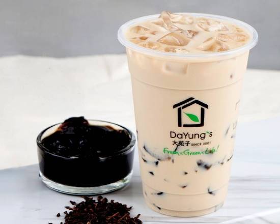 Order Grass Jelly Milk Tea (Large) food online from Dayung Tea store, Chandler on bringmethat.com
