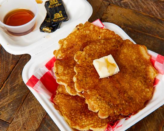 Order Pancakes with Butter and Maple Syrup food online from Biscuit Kitchen store, Nashville on bringmethat.com