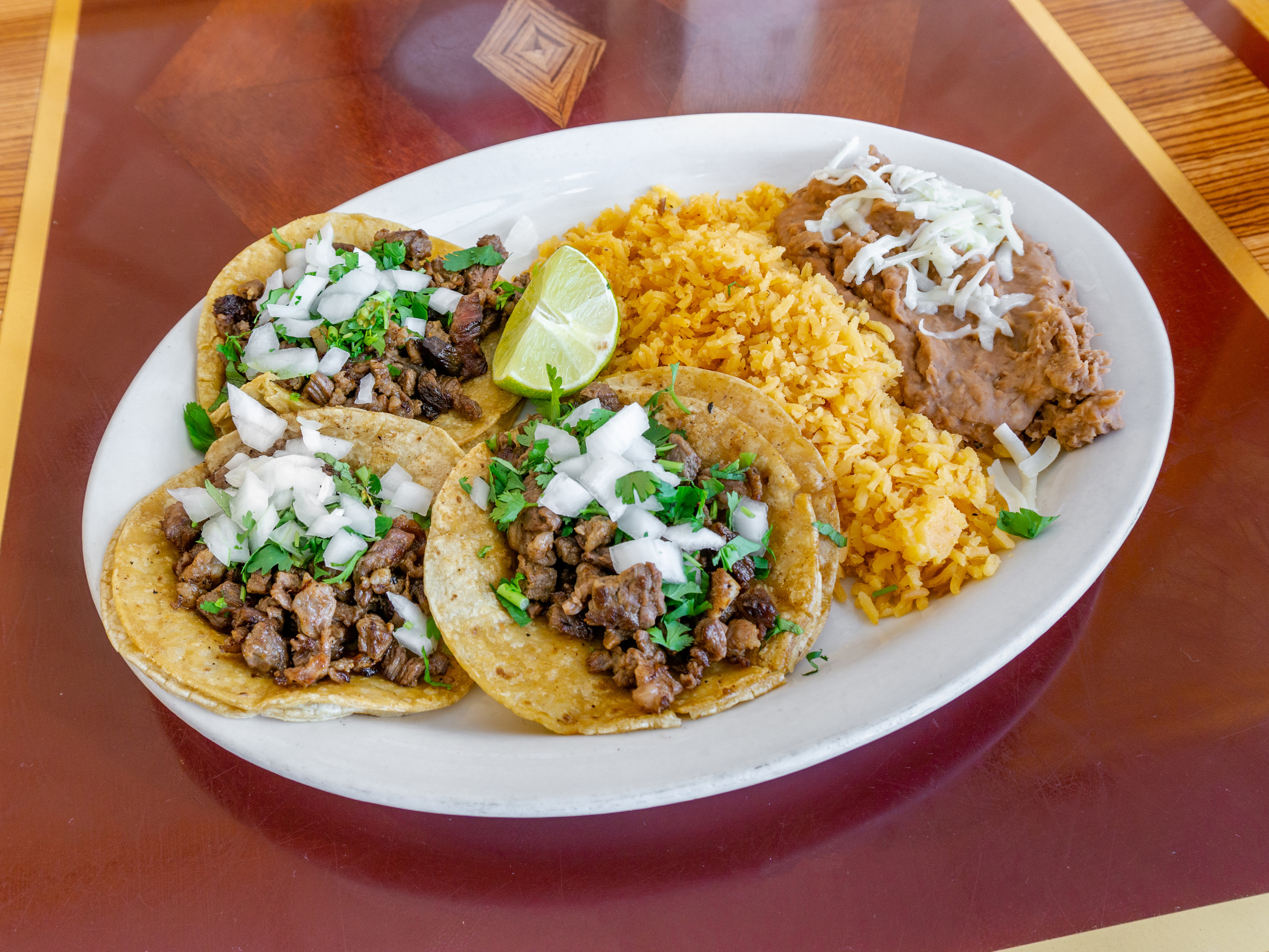 Order Steak Taco Dinner food online from El Ranchito store, Chicago on bringmethat.com