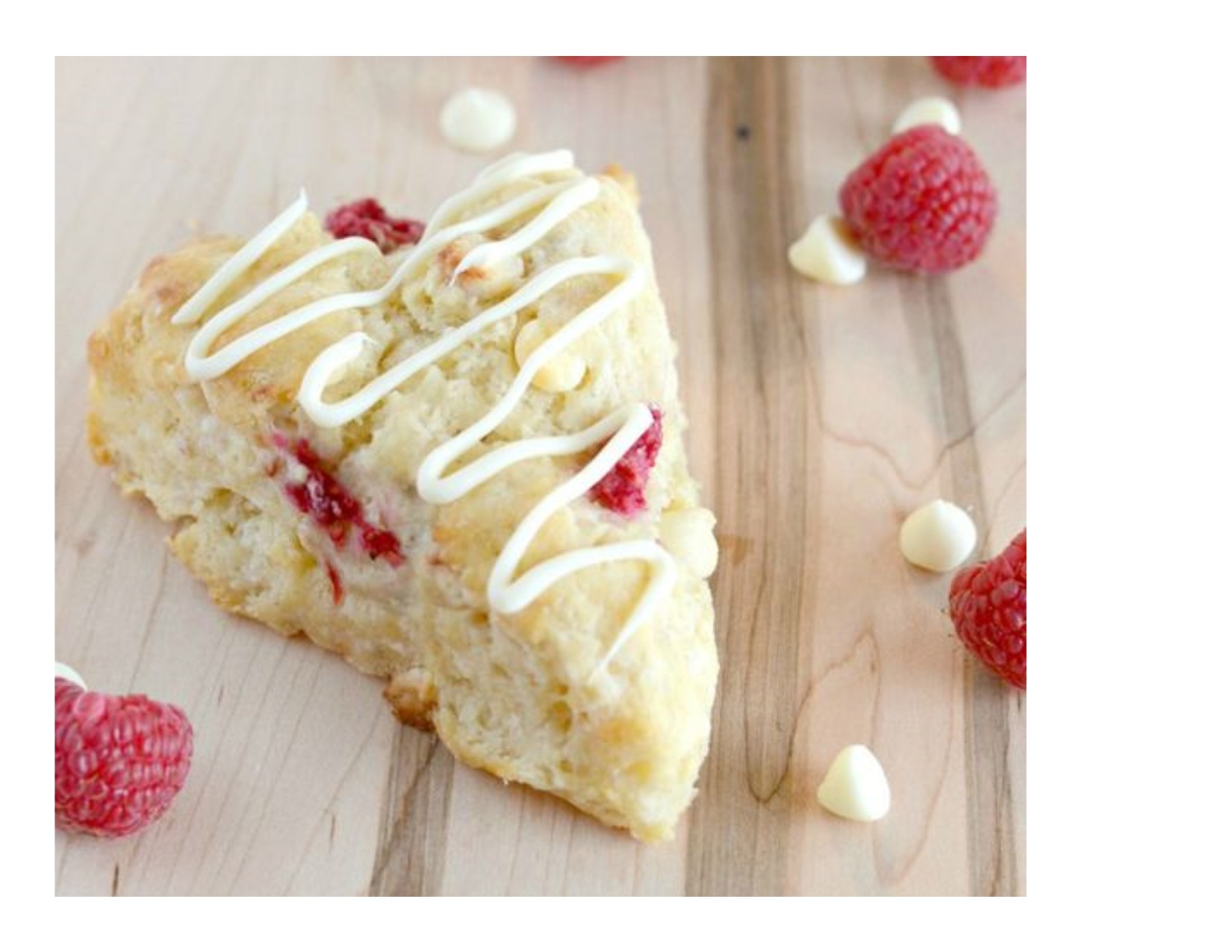 Order Raspberry White Chocolate Scones food online from Miss Hickory Tea Room store, Strongsville on bringmethat.com