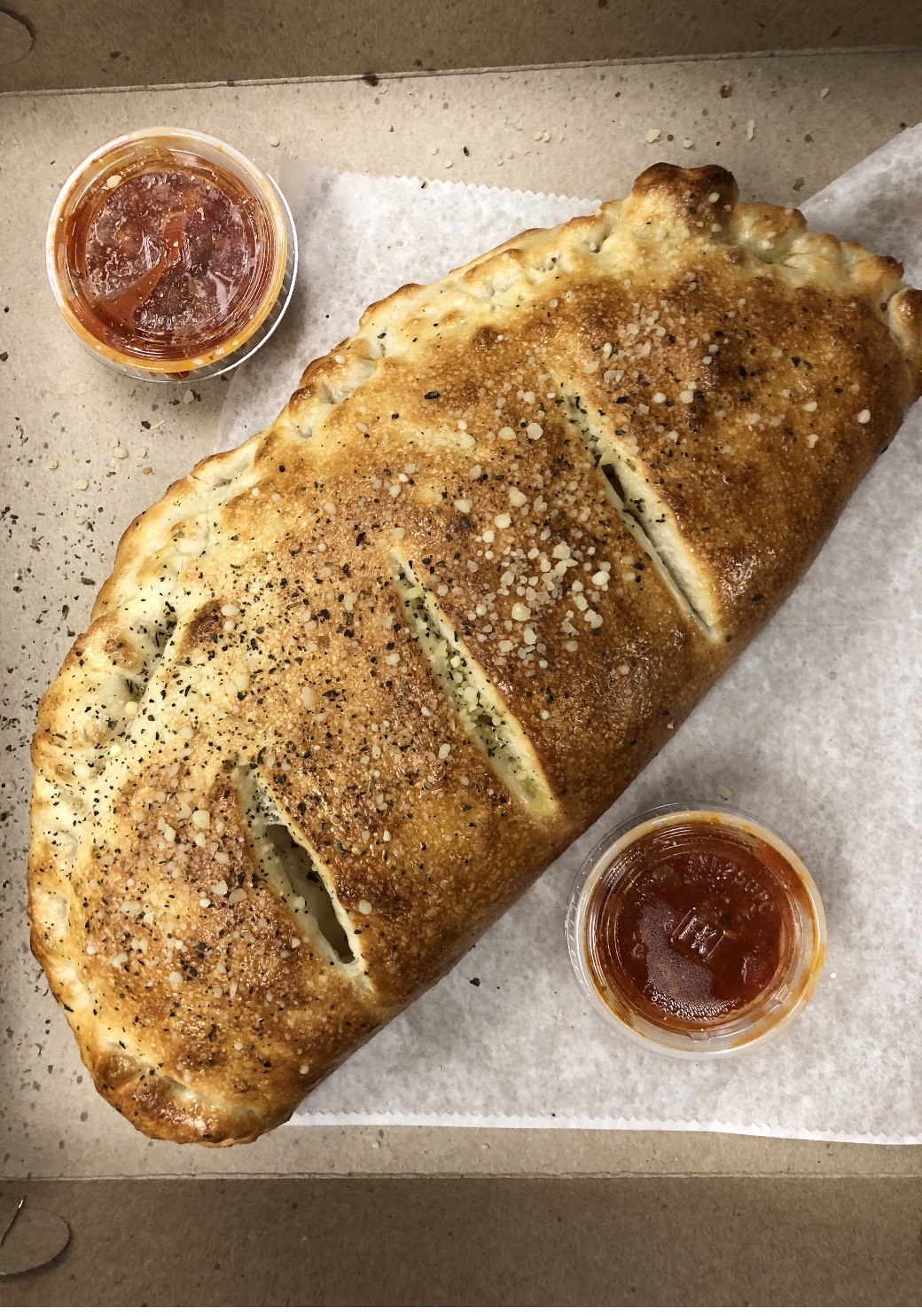 Order Mozzarella Ricotta Calzone food online from State Street Pizzeria store, Schenectady on bringmethat.com