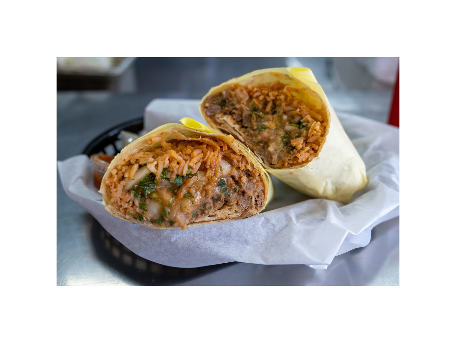 Order Carne Asada Burrito food online from Norm Famous Burgers store, Whittier on bringmethat.com