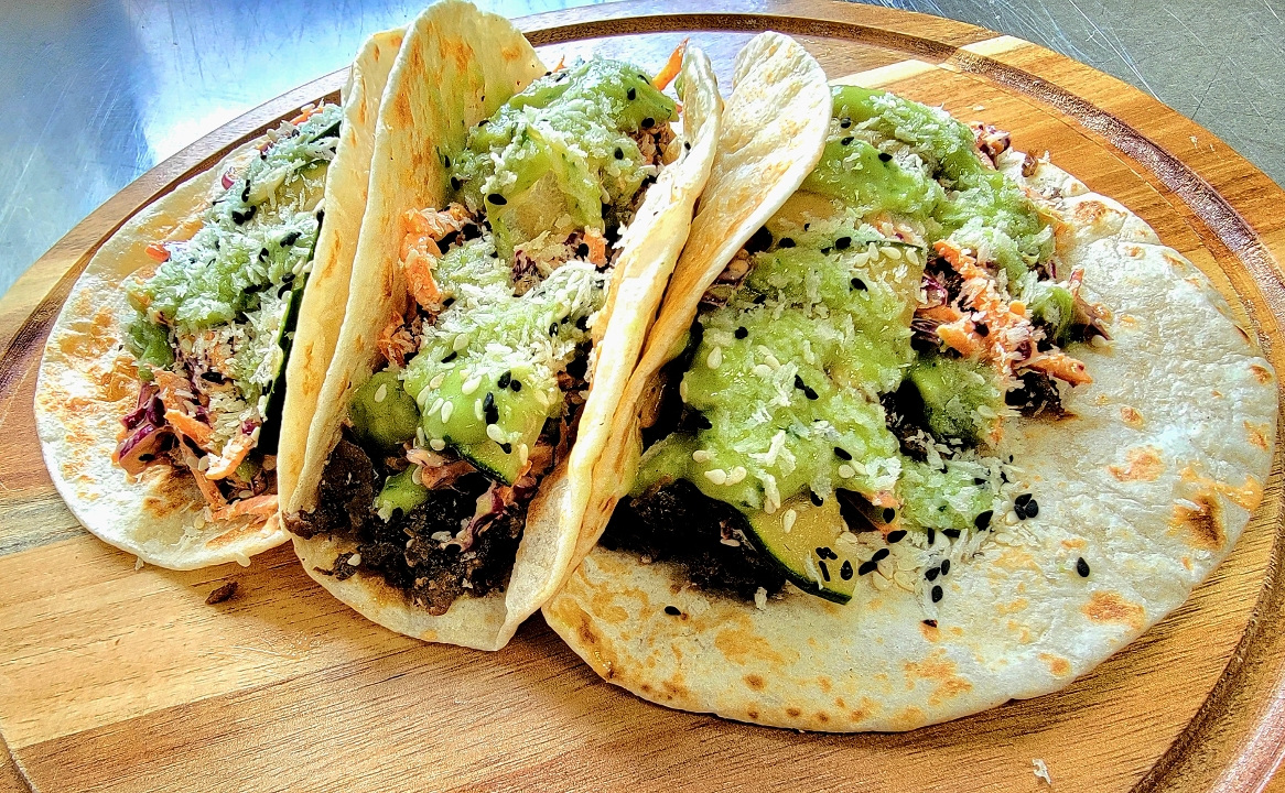 Order Samurai Taco Special (Set of 3) food online from Cantina Taco store, Rockford on bringmethat.com