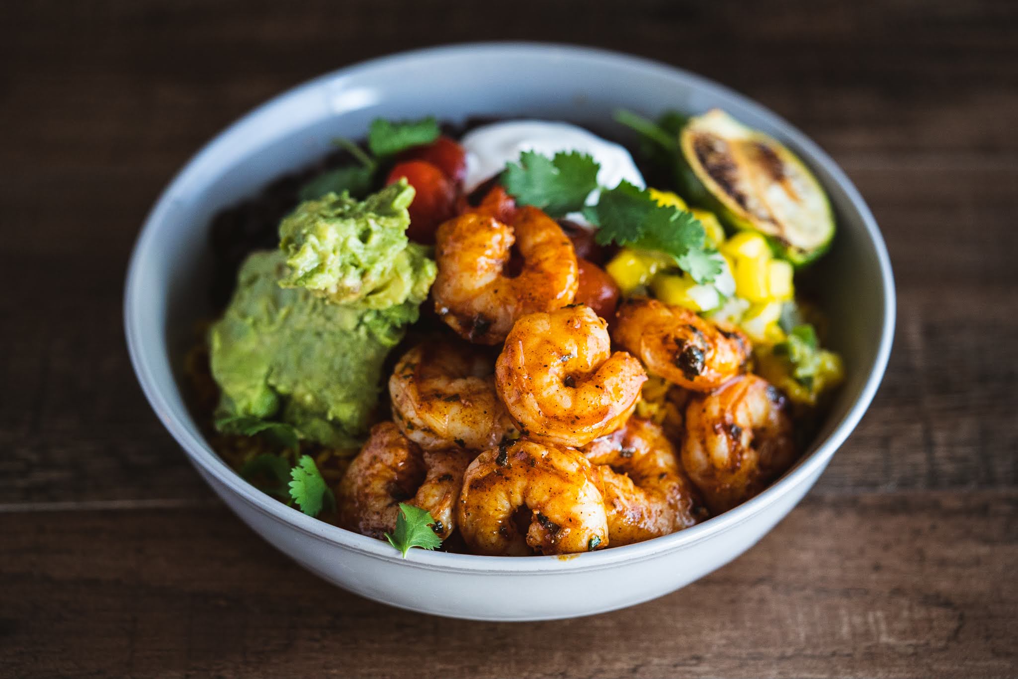 Order Chipotle Lime Shrimp Bowl (GF) food online from Luna Inspired Street Food store, Ithaca on bringmethat.com