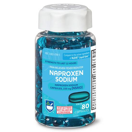 Order Rite Aid Naproxen Sodium Liquid Gels 220 mg (80 ct) food online from Rite Aid store, EAST AURORA on bringmethat.com