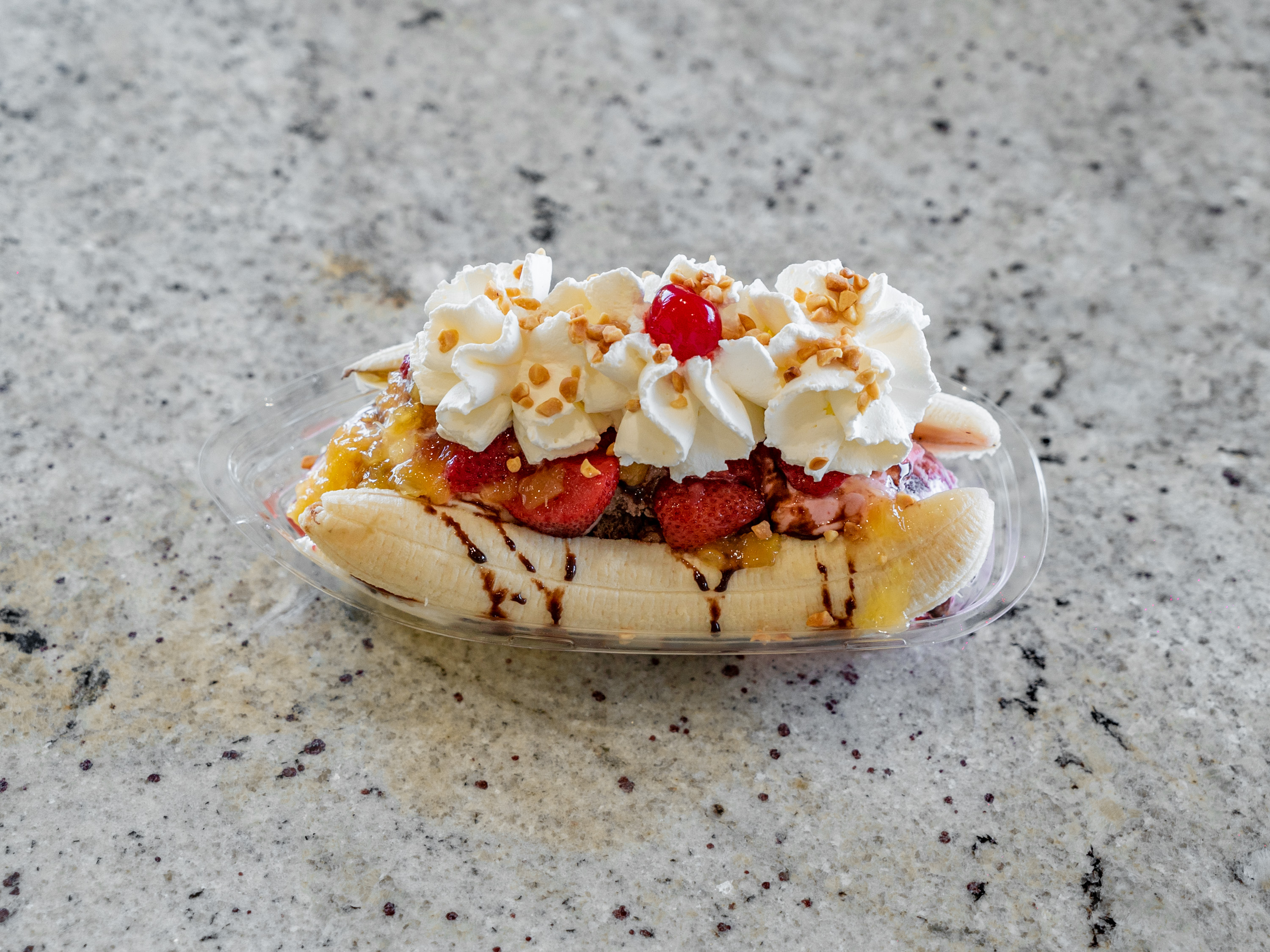 Order Banana Split food online from Picc Ice Cream store, Old Forge on bringmethat.com