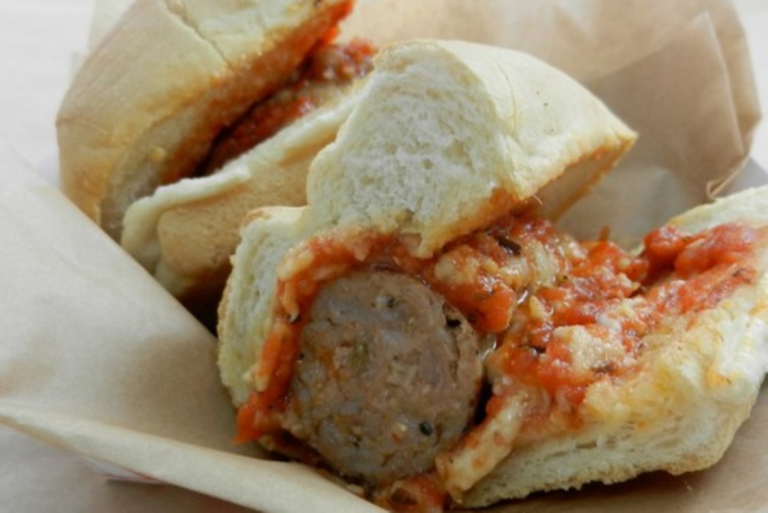 Order Italian Sausage Sandwich food online from Evviva Bar & Eatery store, Lisle on bringmethat.com