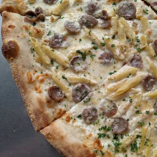 Order Sausage Penne Alfredo Pizza food online from Ian's Pizza - Cream City store, Milwaukee on bringmethat.com