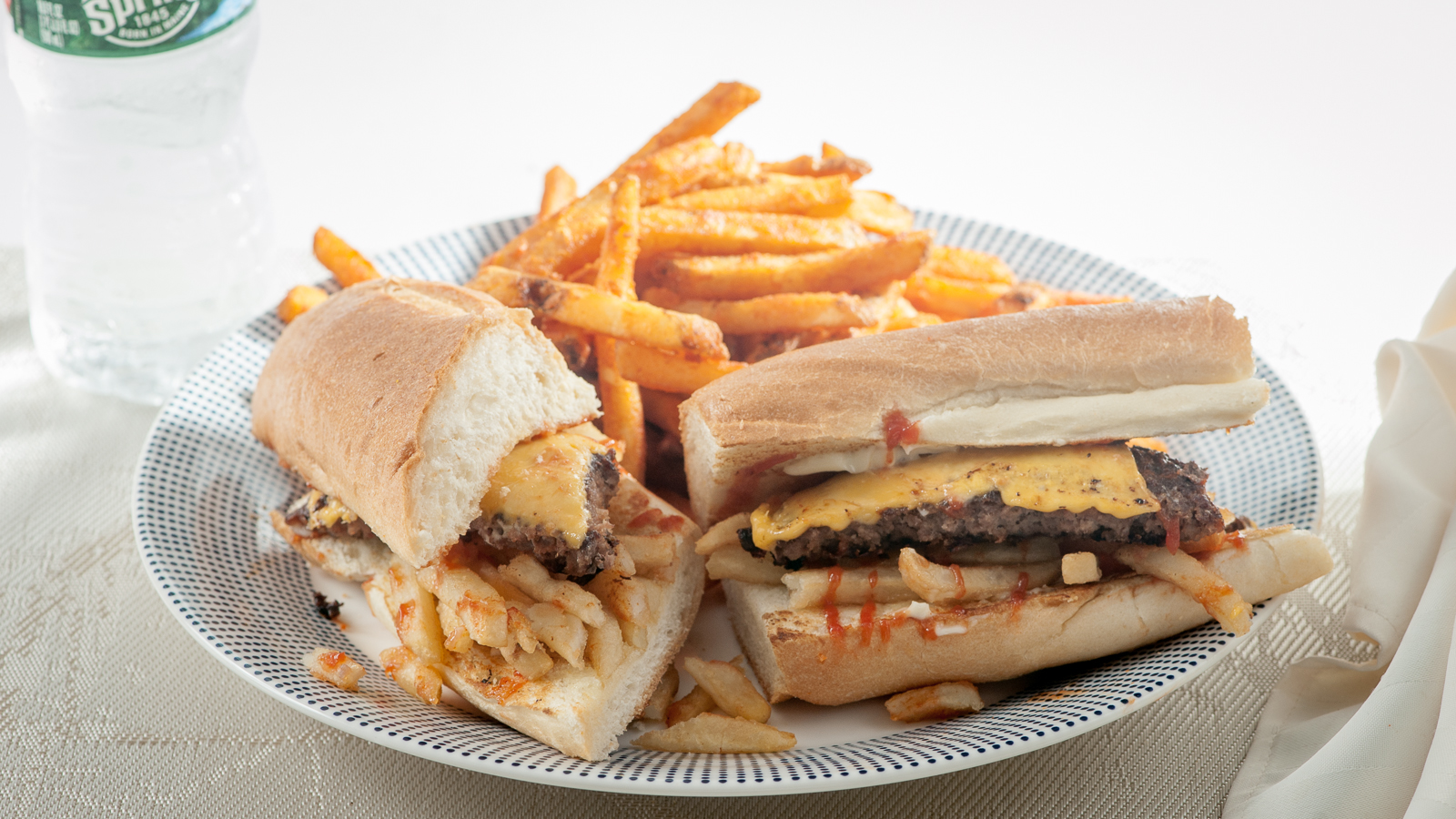 Order ITALIAN CHEESE BURGER W/FRIES/CAN SODA food online from Kennedy Fried Chicken Halal store, Woodbridge Township on bringmethat.com