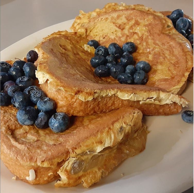 Order Two Slices of French Toast food online from Potato Shack Cafe store, Encinitas on bringmethat.com