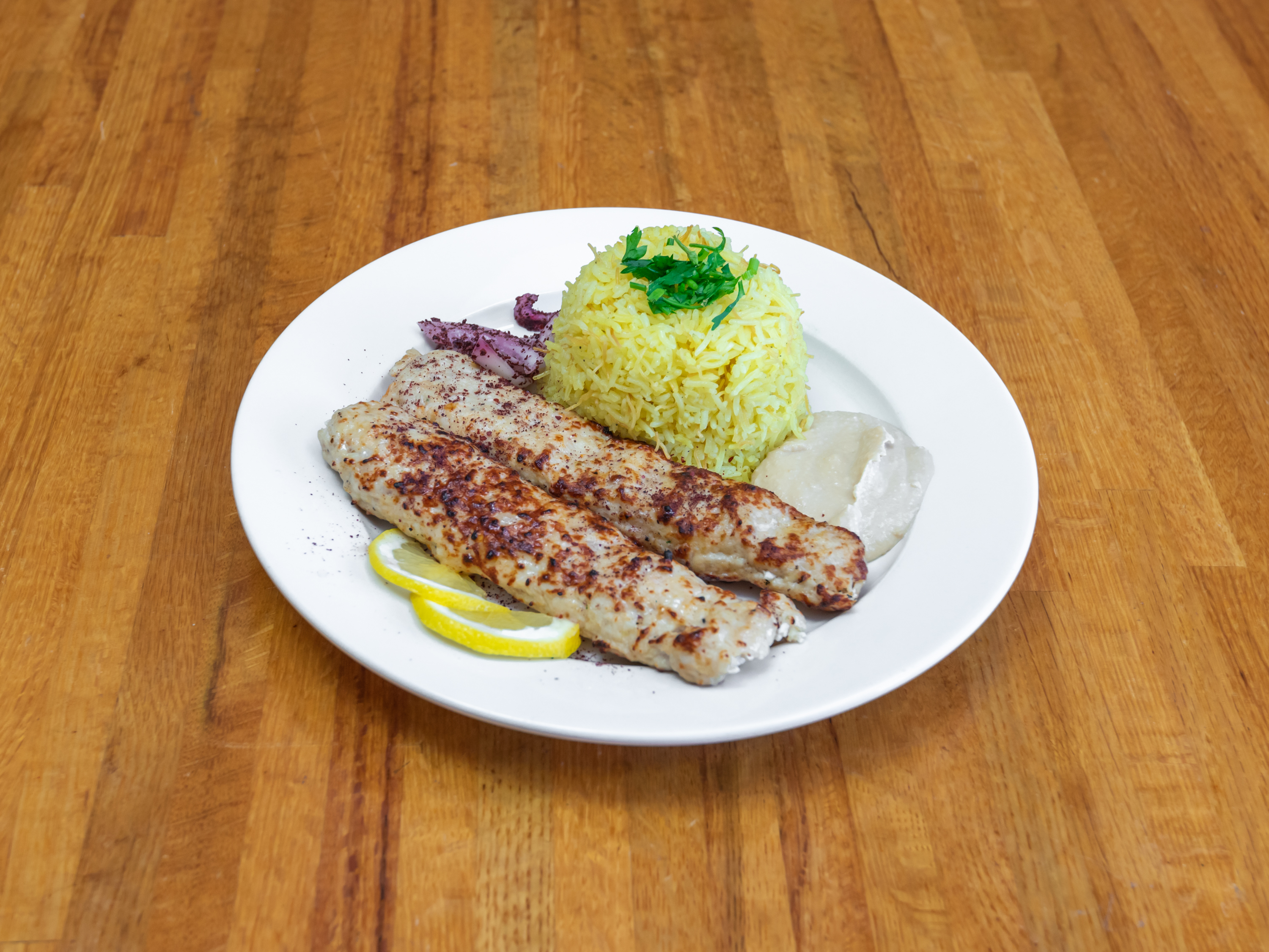 Order Chicken Kabob Plate food online from Istanbul Restaurant And Bakery store, Westbrook on bringmethat.com