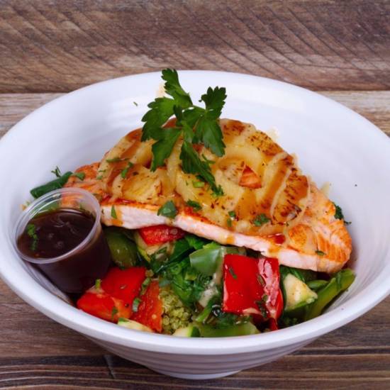 Order POWER SALMON BOWL food online from The Protein Source store, Las Vegas on bringmethat.com