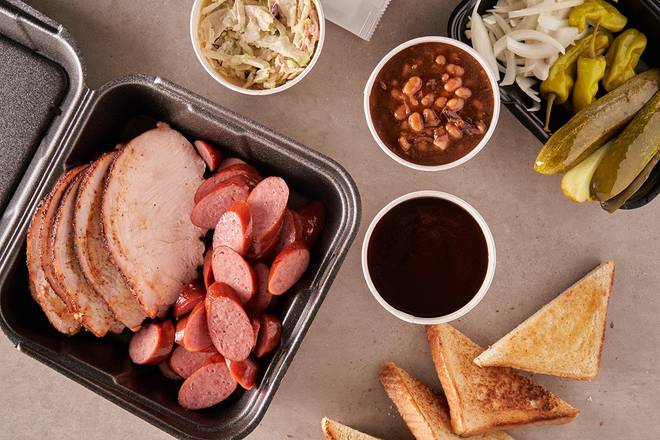 Order Family Pack - Two Meat food online from Rib Crib BBQ store, Sand Springs on bringmethat.com