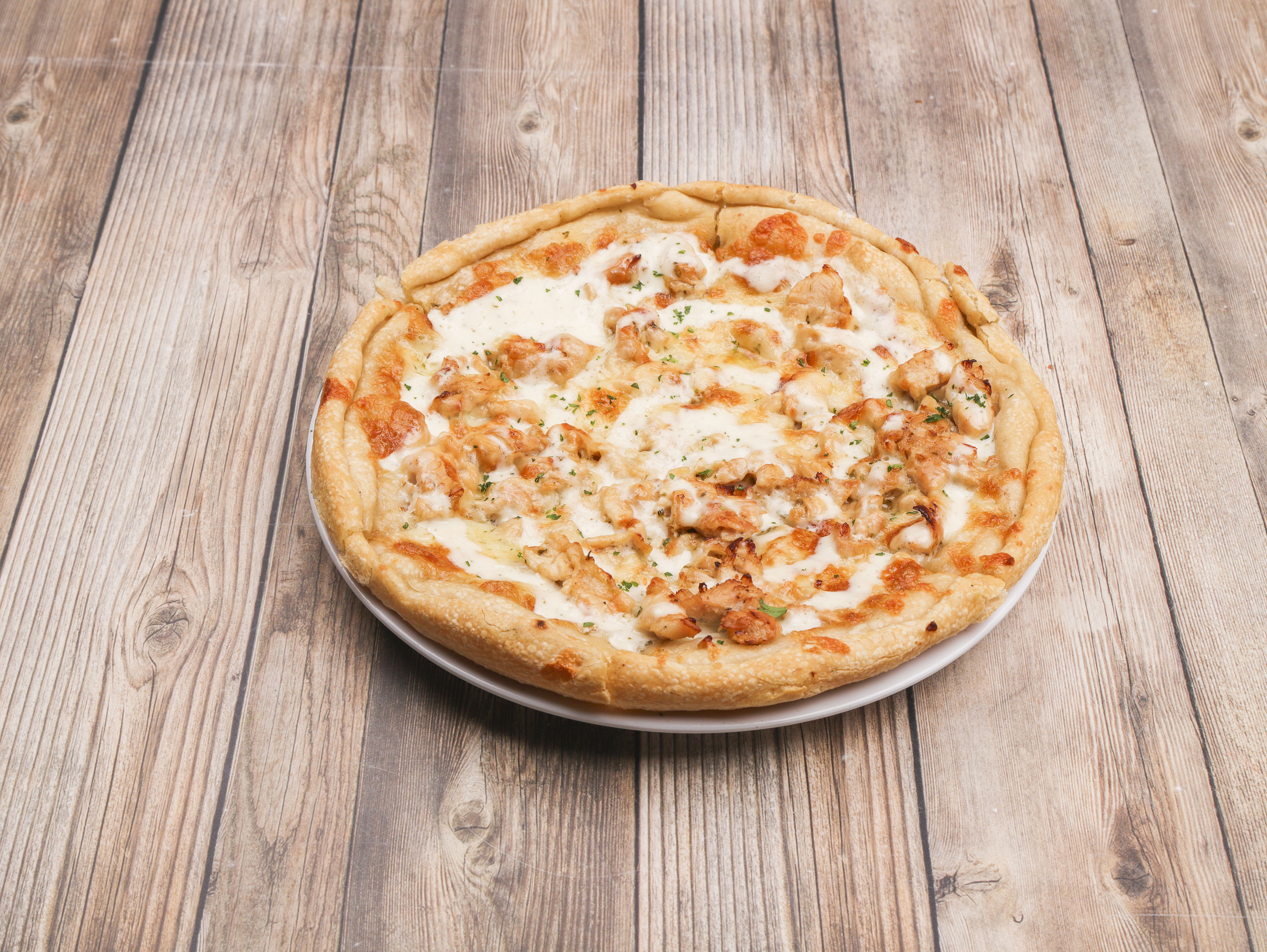 Order Grilled Chicken Ranch White Pizza food online from Bill's Family Pizza store, Philadelphia on bringmethat.com