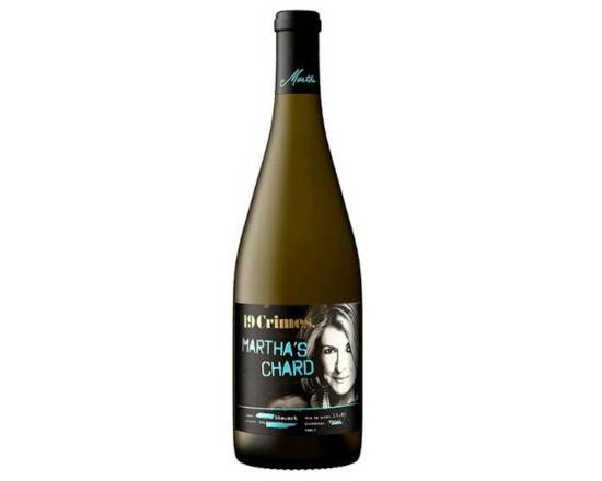 Order 19 Crimes, Chard Martha's California (NV) · 750 mL food online from House Of Wine store, New Rochelle on bringmethat.com