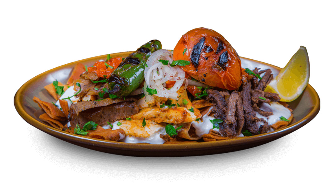 Order Iskandar Kabob Plate food online from Fadi Mediterranean Grill store, Houston on bringmethat.com