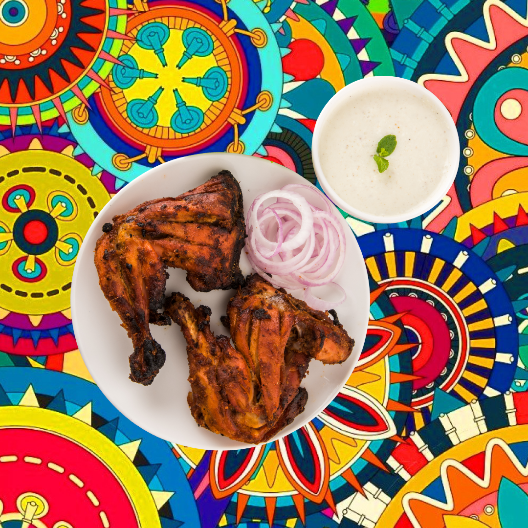 Order Char Grilled Tandoori Chicken food online from Tick-Tock Tikka House store, Ocean Township on bringmethat.com