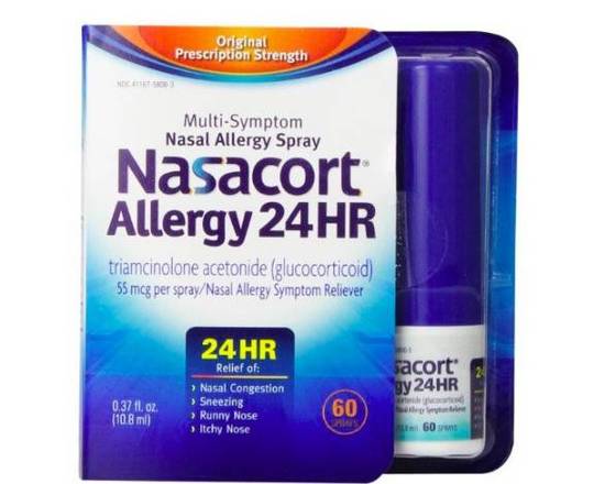 Order Nasacort Allergy 24hr Spray .37 oz food online from McLean Ave Pharmacy store, Yonkers on bringmethat.com
