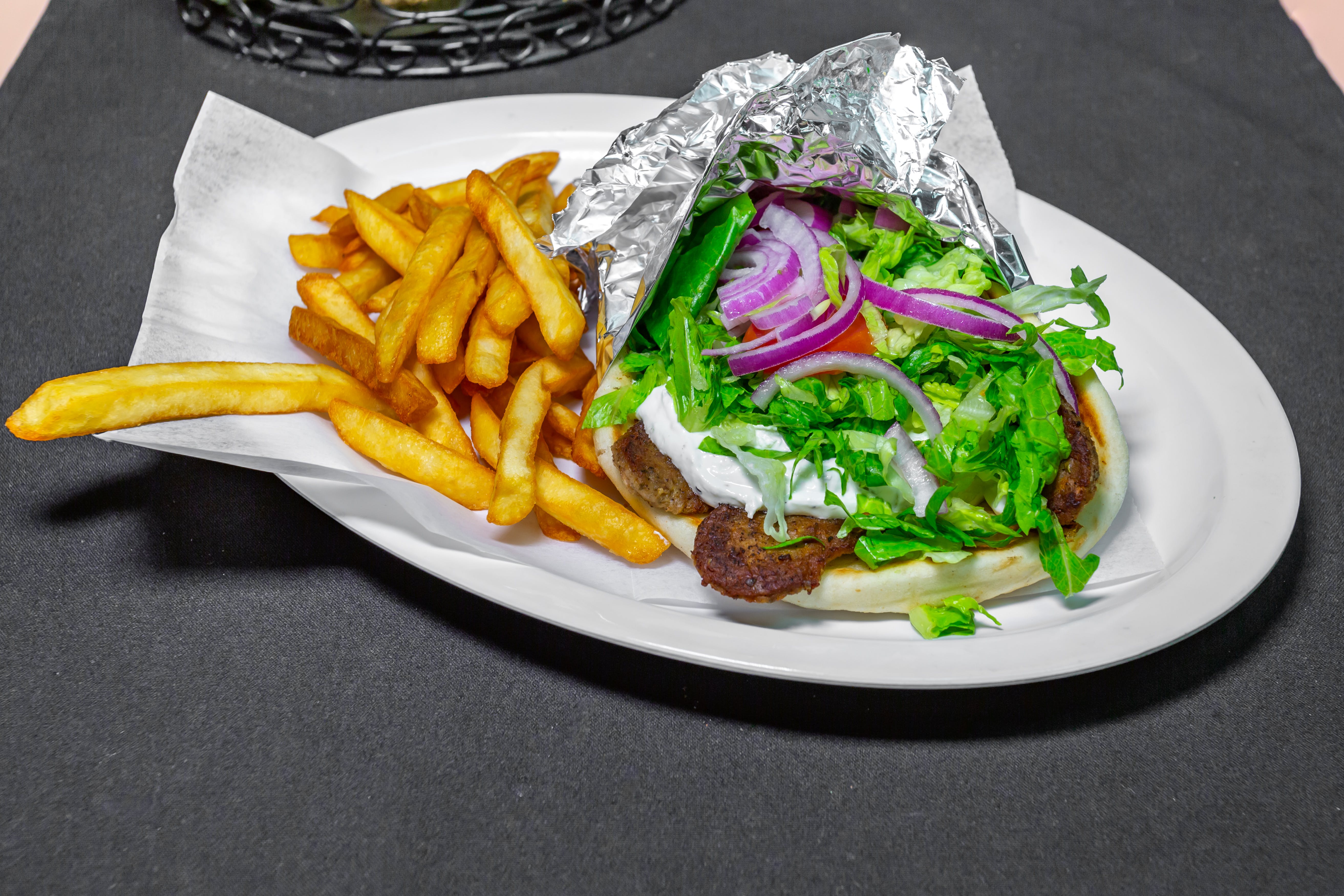 Order Gyro Sub with Fries - One Size food online from Pizza D'Oro store, Catasauqua on bringmethat.com