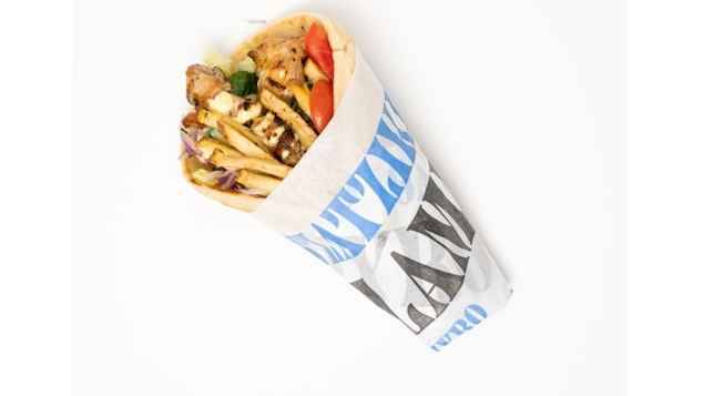 Order Chicken Souvlaki Pita food online from Nick The Greek store, Daly City on bringmethat.com