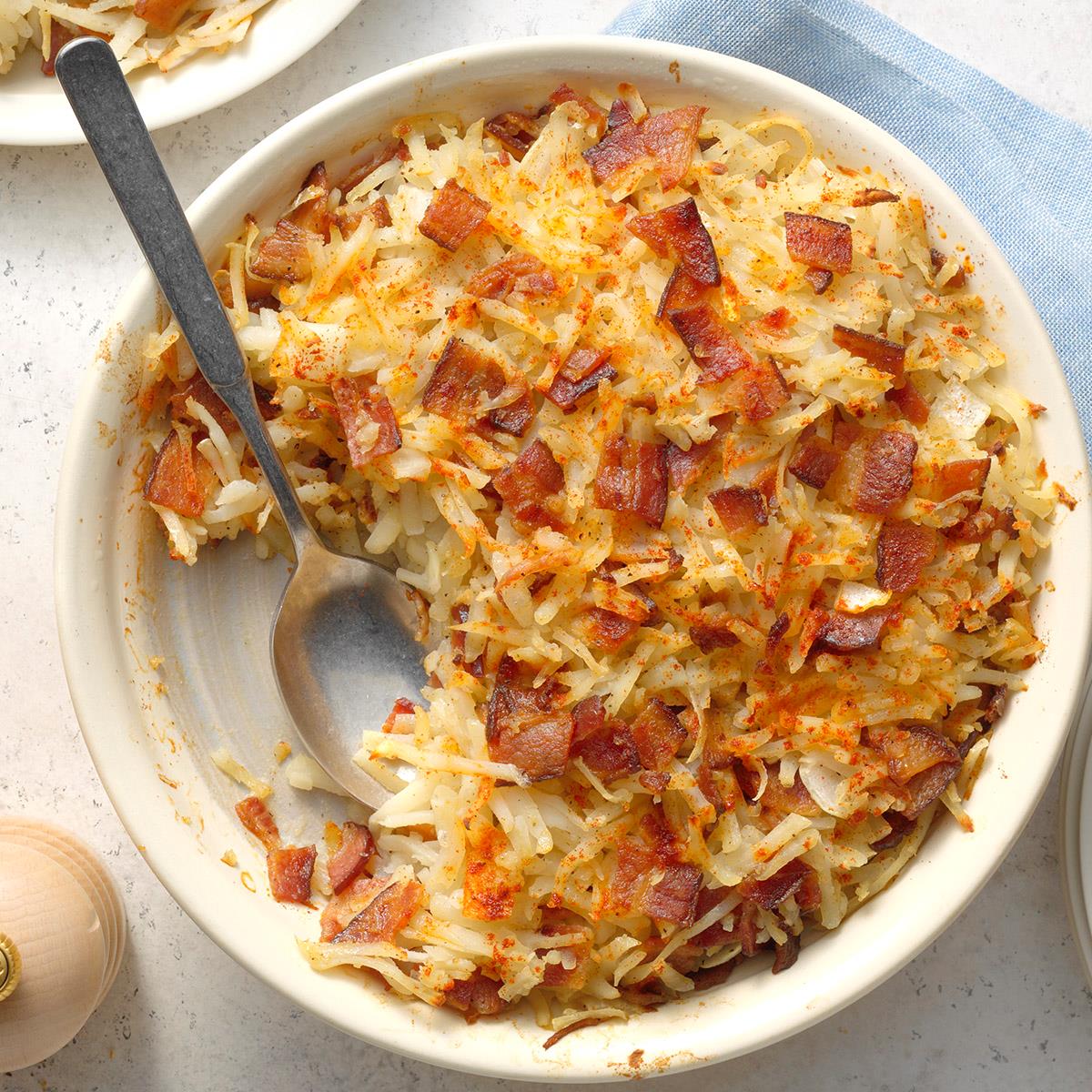 Order Bacon Cheddar Hashbrowns food online from Spillway Diner store, Brandon on bringmethat.com
