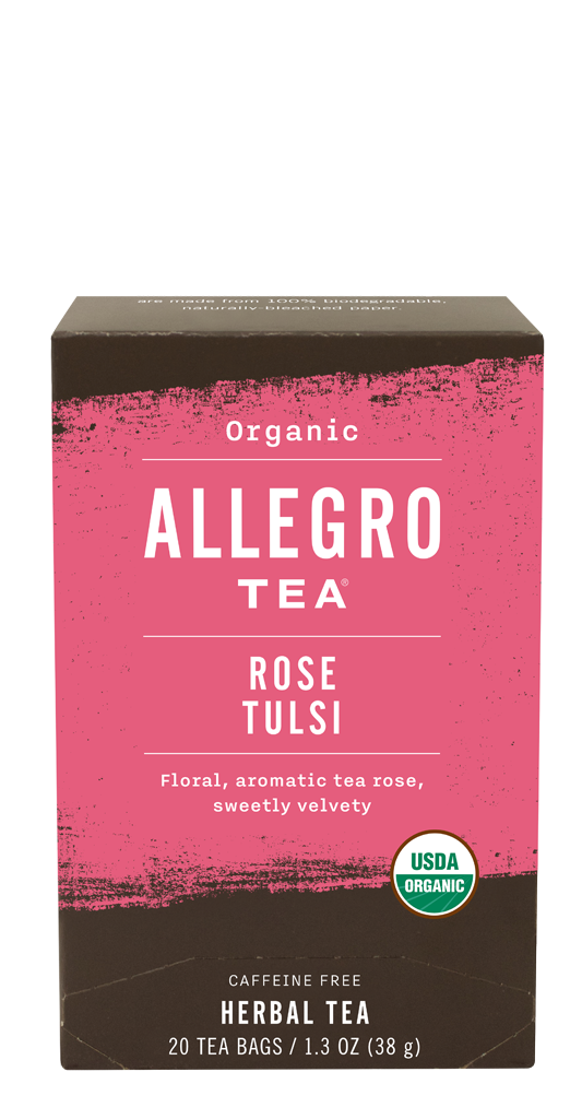 Order Organic Rose Tulsi (20 Tea Bags) food online from Allegro Coffee Company store, Wynnewood on bringmethat.com