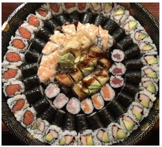 Order D. Roll Combination Platter food online from Abeca sushi store, New York on bringmethat.com