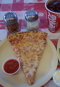 Order Slice of Cheese Pizza & Small Soda food online from Massino's Pizzeria store, Aurora on bringmethat.com