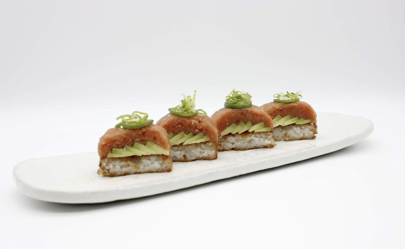 Order Spicy Tuna on Crispy Rice food online from Sushiaru store, Victorville on bringmethat.com