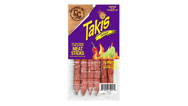 Order Takis Fuego LIMITED EDITION Meat Sticks 3 Oz food online from Valero Food Mart store, Murrayville on bringmethat.com