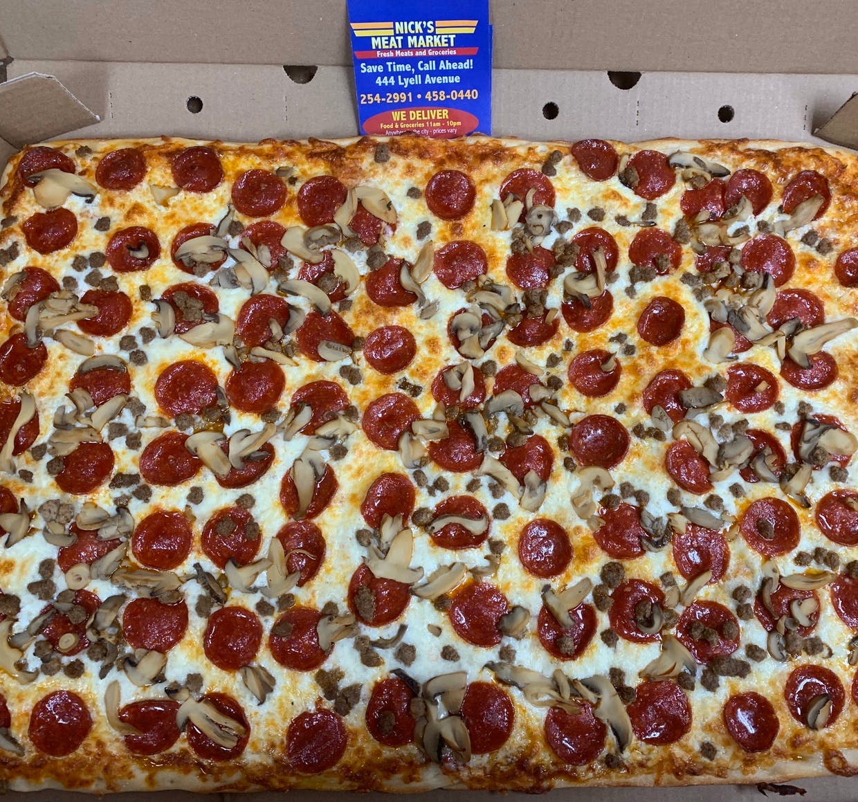 Order One Topping Sheet Pizza & 24 Wings Special - Special food online from Nick Deli store, Rochester on bringmethat.com