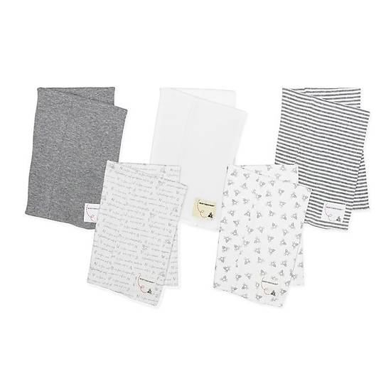 Order Burt's Bees Baby® 5-Pack Organic Cotton Burp Cloths in Grey food online from Bed Bath & Beyond store, Lancaster on bringmethat.com