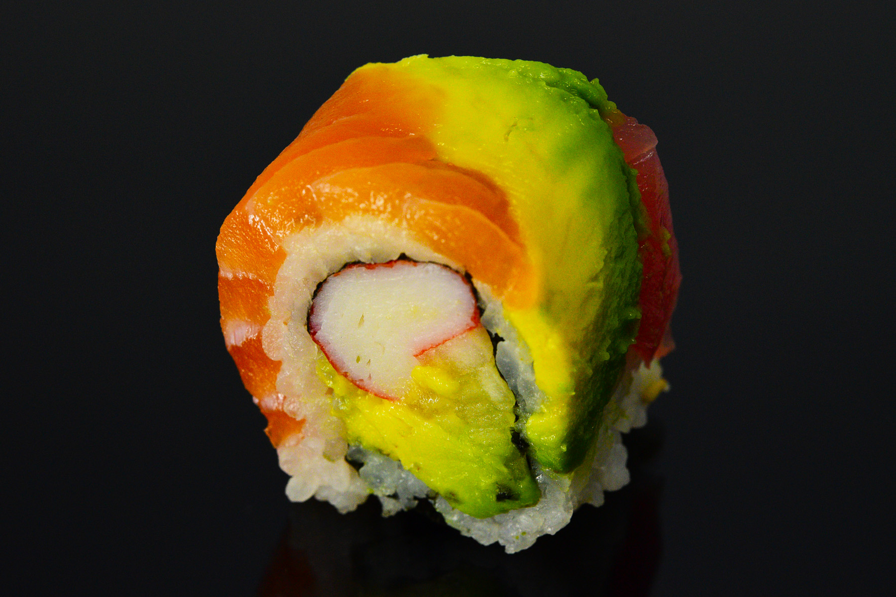 Order Rainbow Roll food online from Fin Sushi store, Madison on bringmethat.com