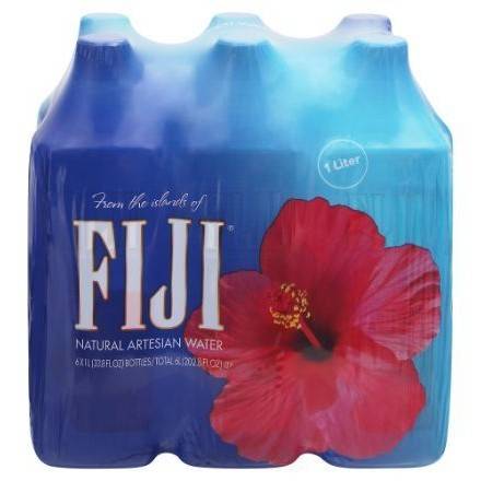 Order Fiji Water (1 L x 6-pack) food online from Light Speed Market store, Marietta on bringmethat.com