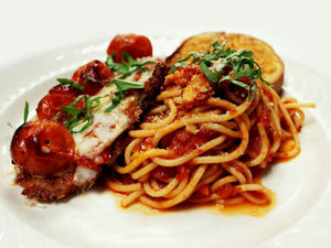 Order Chicken Parmesan food online from Slice Of Italy store, Bakersfield on bringmethat.com