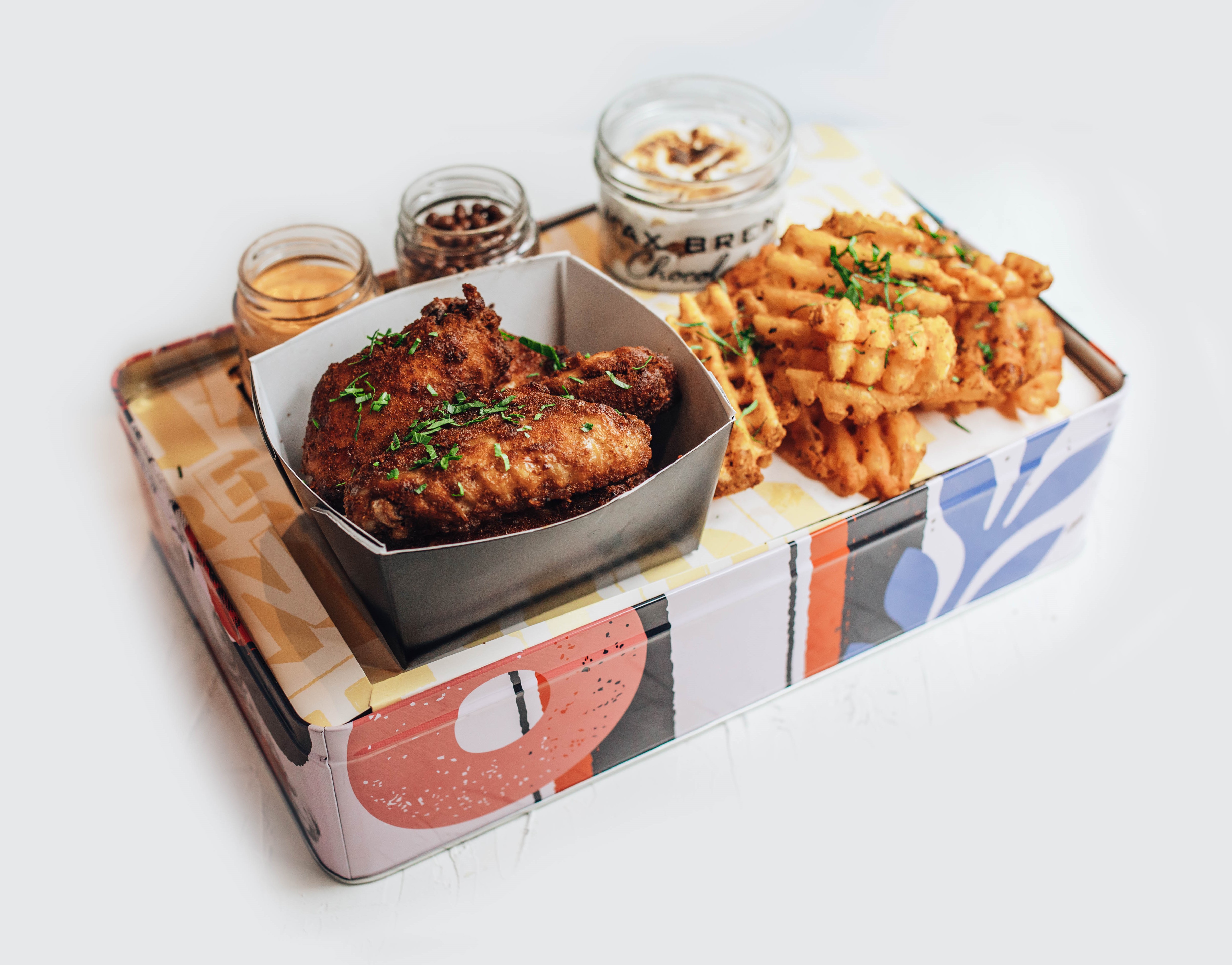 Order SMOKY DRY RUBBED CHICKEN WINGS & Dessert food online from Max Brenner store, Philadelphia on bringmethat.com