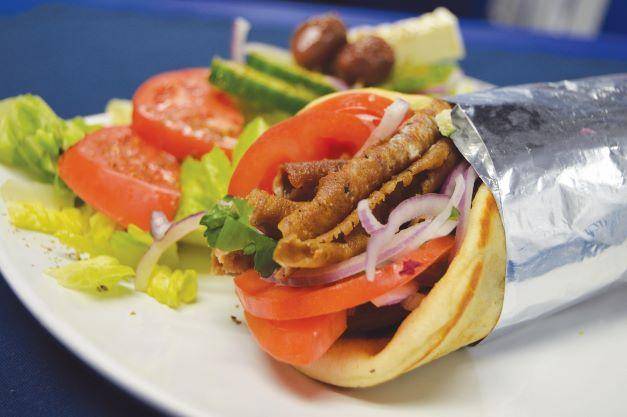 Order Gyro Platter food online from Opa! Opa! store, Wilmington on bringmethat.com