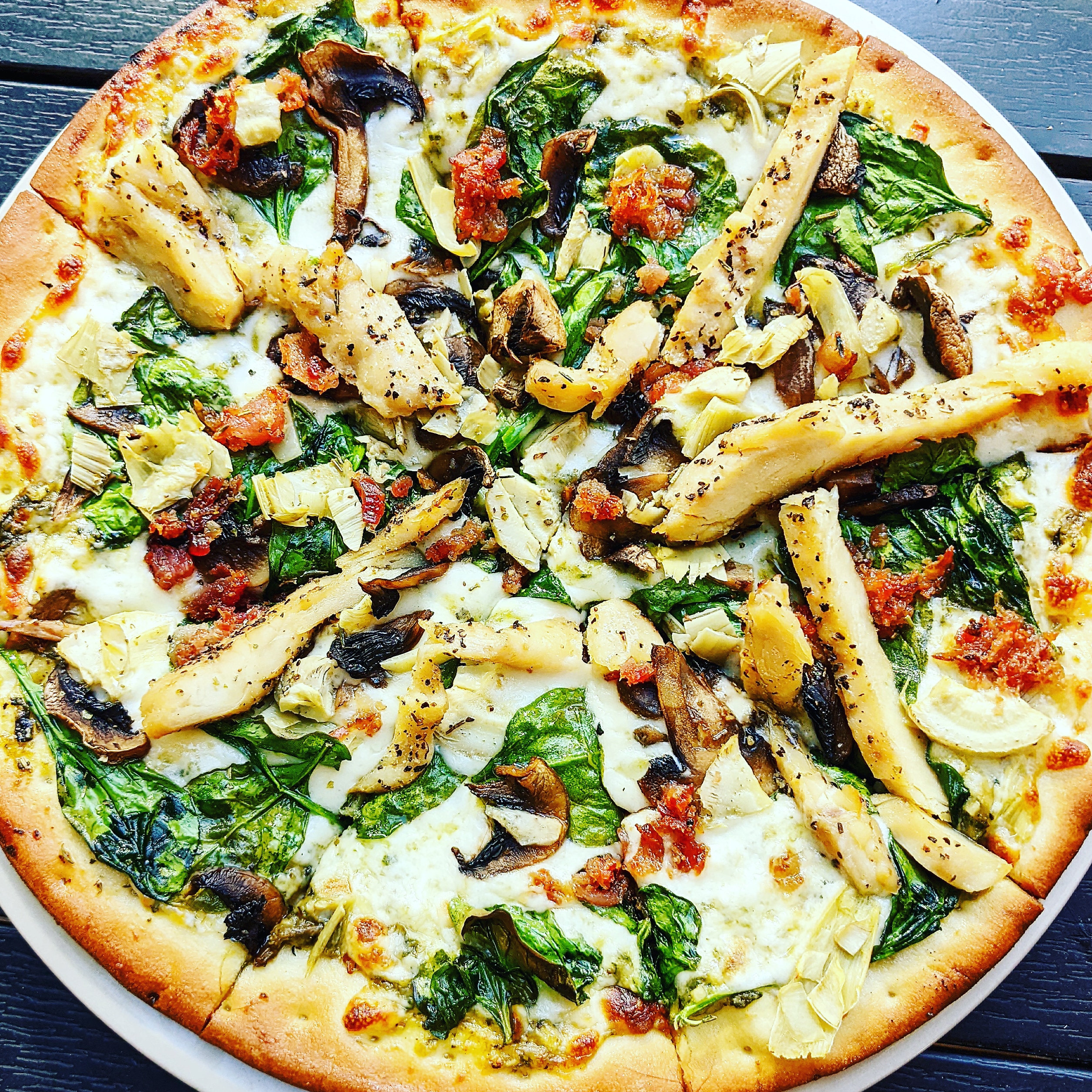 Order Small Pollo al Pesto Pizza food online from 360 Uno store, Austin on bringmethat.com
