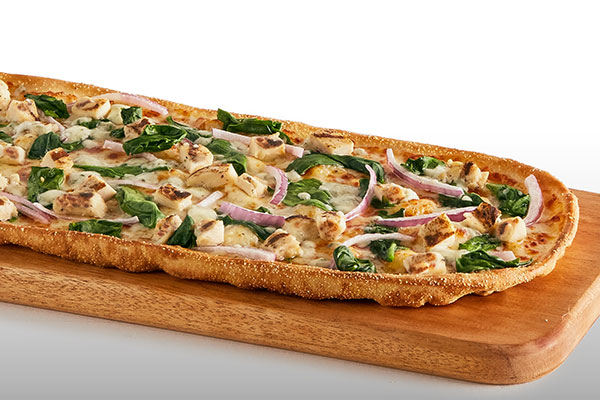 Order Grilled Chicken Spinach Flatbread food online from Pizza Guys store, Elk Grove on bringmethat.com
