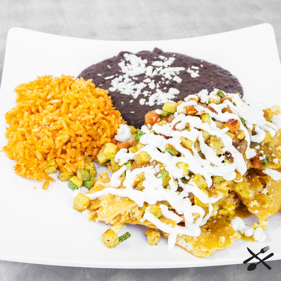 Order Veggie Chilaquiles food online from Spanglish Kitchen store, Alhambra on bringmethat.com