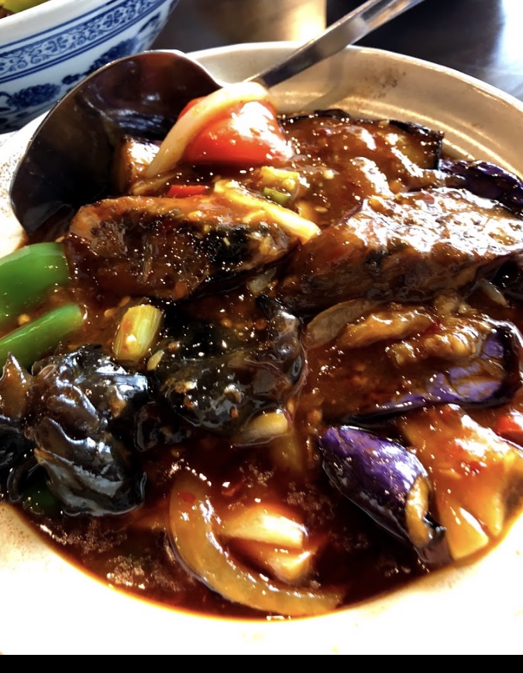 Order 63. Chinese Eggplant Garlic Sauce Pot鱼香茄子 food online from ShangWei Szechuan store, Bethlehem on bringmethat.com