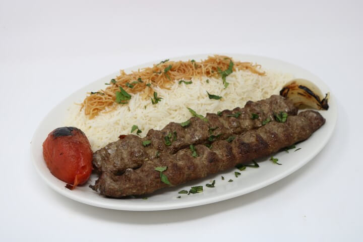 Order Meat Kebab Platter  food online from Spice And Fire Grill store, Morton Grove on bringmethat.com