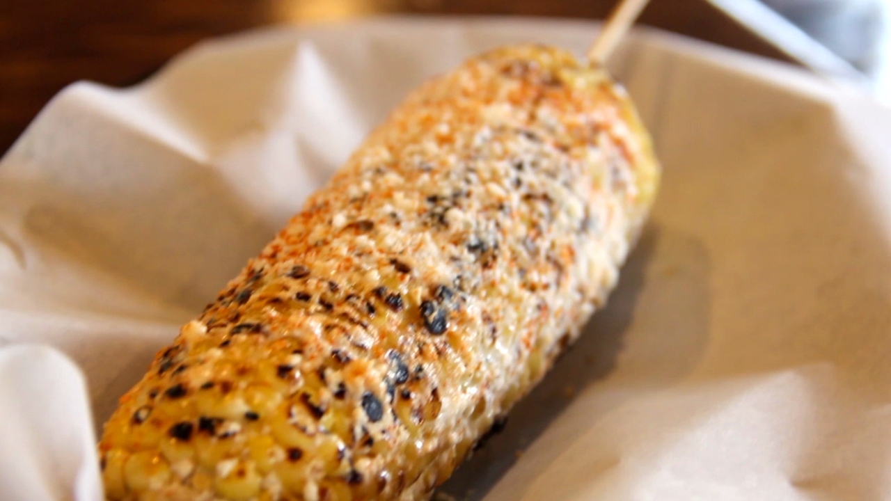 Order Mexican Street Corn food online from Frijoles & Frescas Grilled Tacos store, Las Vegas on bringmethat.com