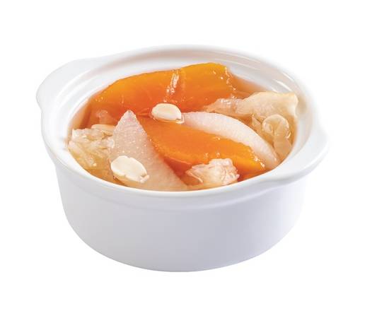 Order H3 Papaya _ Snow Fungus Pear Soup 銀耳雪梨燉木瓜 food online from Sweethoney Dessert store, Alhambra on bringmethat.com