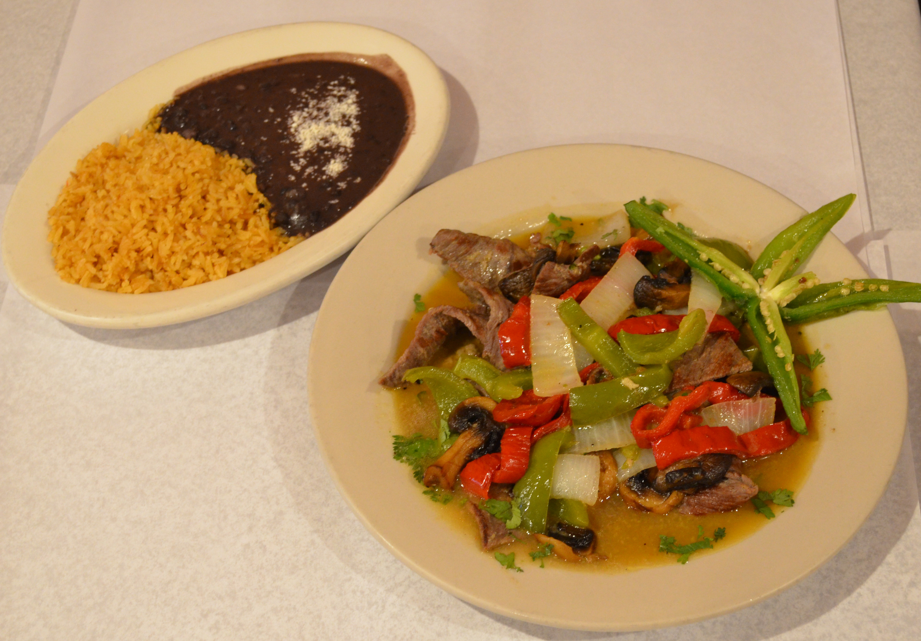 Order Fajitas De Bistec food online from Pancho Villa Restaurant store, Bronx on bringmethat.com