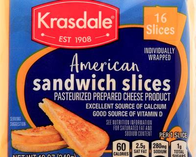 Order Krasdale Yellow America Cheese Sliced (16 oz) food online from Ctown Supermarkets store, Uniondale on bringmethat.com