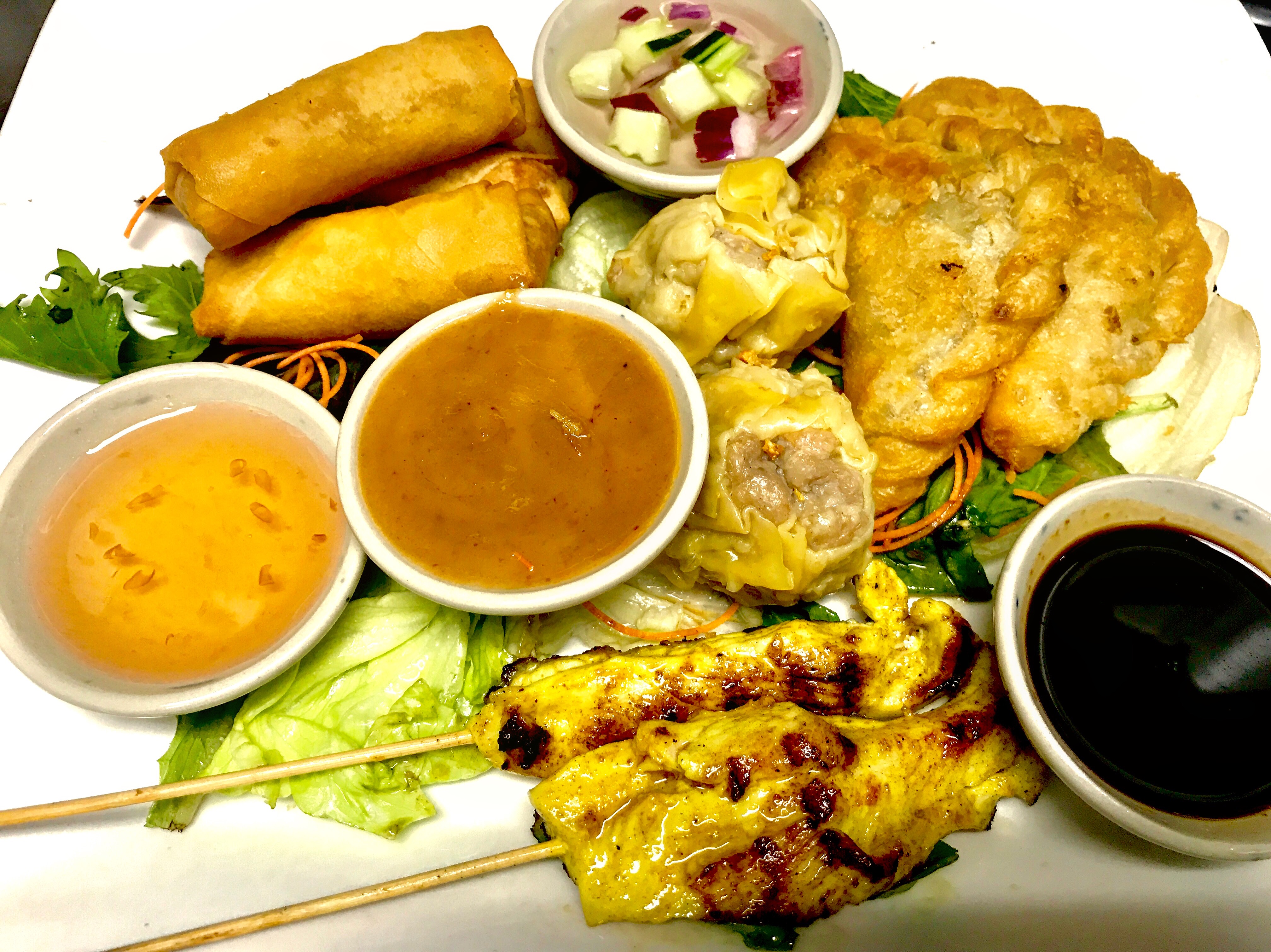 Order Appetizers Platter food online from Vera Thai Restaurant store, Sunnyside on bringmethat.com